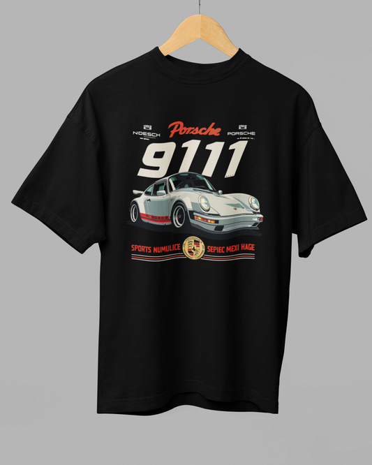 911 Retro porsche Oversized Tee
